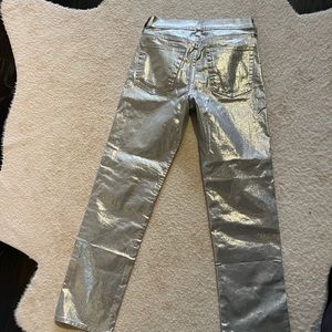 Gap 90s Loose fit Metallic jeans sz 25